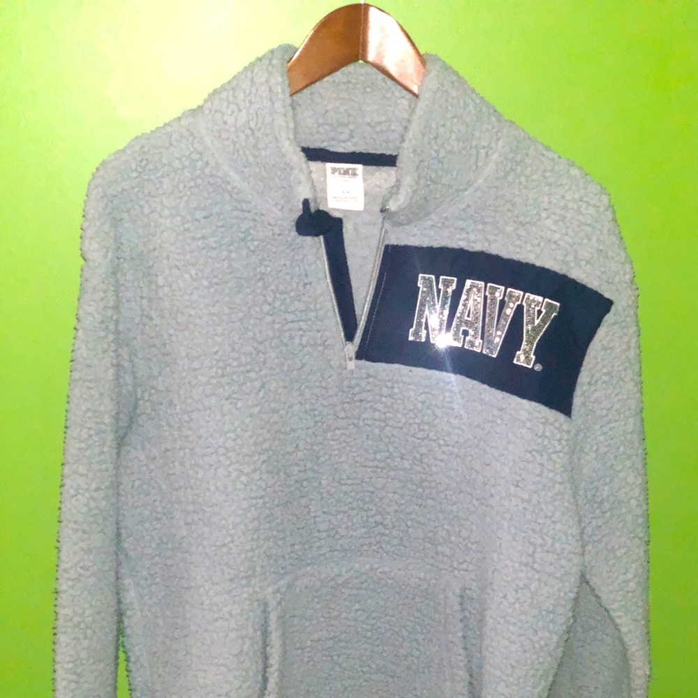 PINK - Homage to Navy, Fleece Sweatshirt